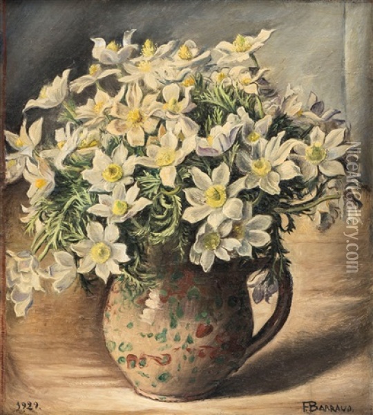 Bouquet Oil Painting - Francois Emile Barraud