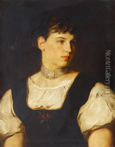 Bildnis Einer Jungen Frau Oil Painting - Hans Canon