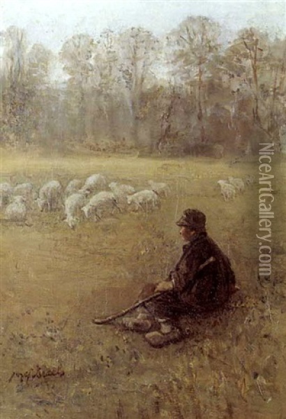Shepherd Boy Oil Painting - Jozef Israels