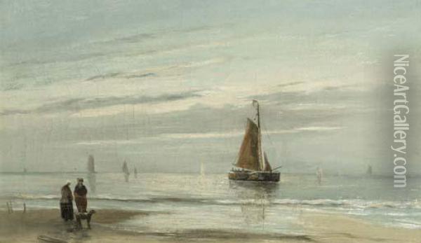 Aan De Noordzee Oil Painting - Willem Jun Gruyter