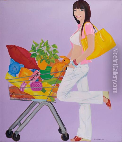Shopaholic Oil Painting - Yang Fa