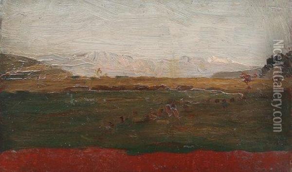 'half Hour After Sunset Oil Painting - John Severinus Conway