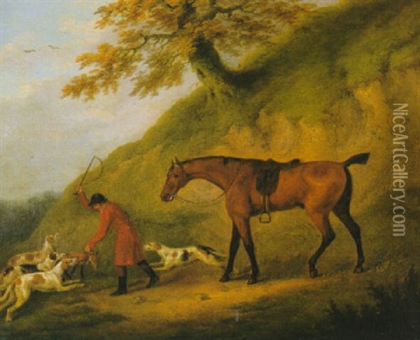 A Successful Hunt Oil Painting - John Nost Sartorius