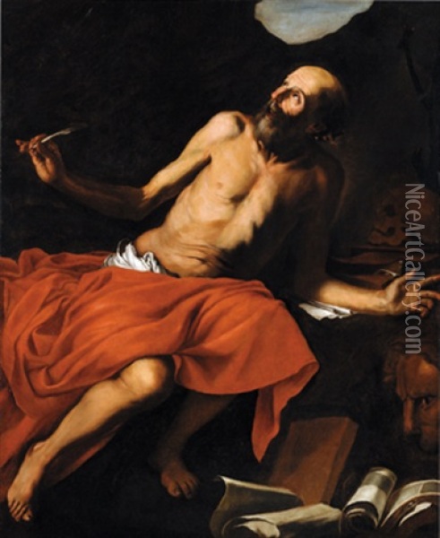Der Heilige Hieronymus - San Girolamo Oil Painting - Jusepe de Ribera