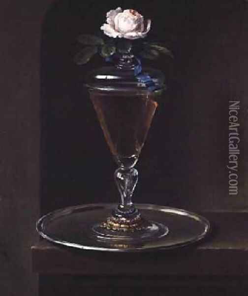 Glass of Wine Oil Painting - Heroman Van Der Mijn