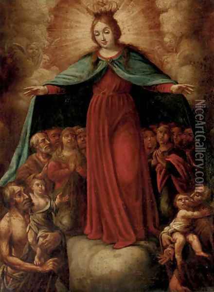 The Assumption of the Virgin Oil Painting - Neapolitan School