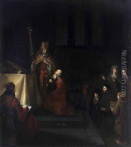 Presentation in the Temple 1655 Oil Painting - Abraham van Dijck