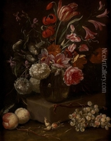 Bodegon De Flores Y Frutas Oil Painting - Abraham Brueghel