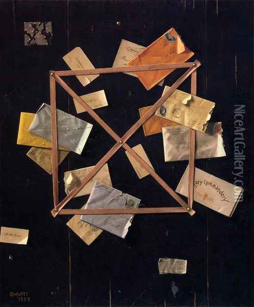 Mr Hulting's Rack Picture Oil Painting - William Michael Harnett