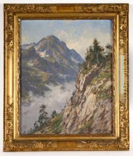 Montagne Au-dessus De Labrume Oil Painting - Charles Alexandre Bertier