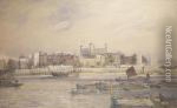 Her Majesty's Tower Oil Painting - Thomas Bush Hardy