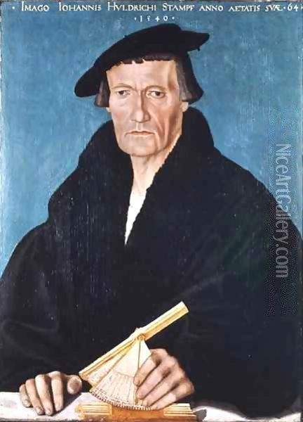 Portrait of Ulrich Stampfer Oil Painting - Hans Asper