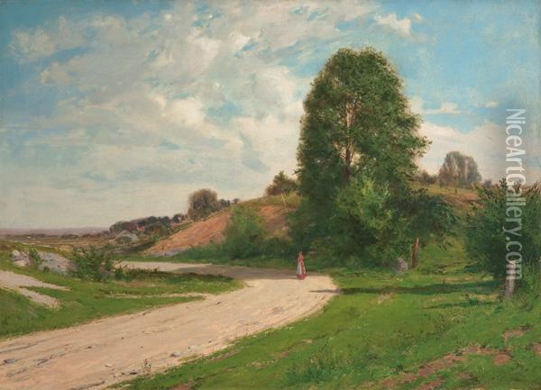 A Summer Stroll Oil Painting - Albion Harris Bicknell