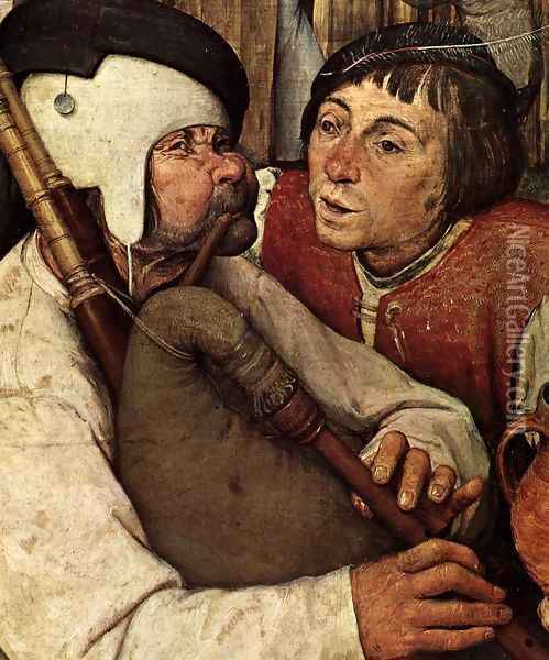 The Peasant Dance (detail) 1567 5 Oil Painting - Jan The Elder Brueghel