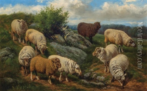 The Hillside, Spring Oil Painting - Arthur Fitzwilliam Tait