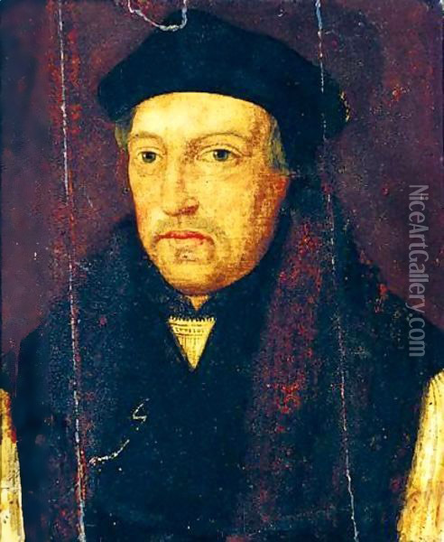 Portrait Of Thomas Cranmer Oil Painting - Hans Holbein the Younger