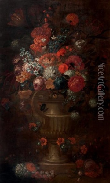 Vase De Fleurs Oil Painting - Jan-Baptiste Bosschaert