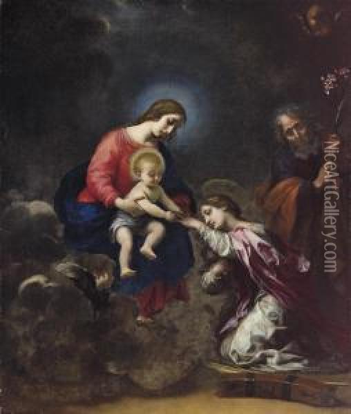 The Mystic Marriage Of Saint Catherine Of Alexandria Oil Painting - Carlo Dolci