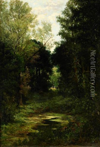 Skogsglanta Oil Painting - Emile Louis Vernier