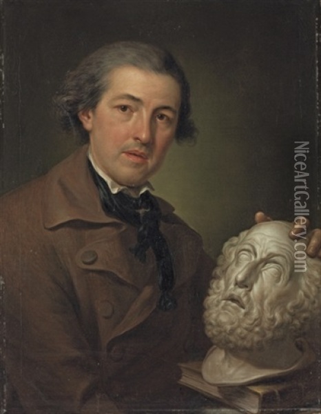 Portrait Of Giuseppe Franchi (1731-1806) Oil Painting - Anton Raphael Mengs