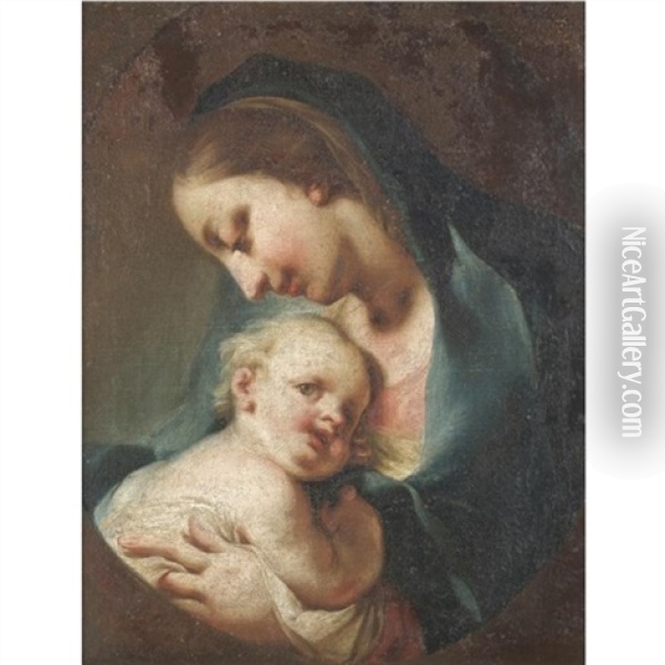 Madonna And Child Oil Painting - Federico Bencovich