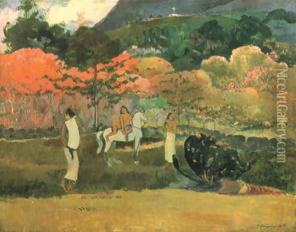 Women and mould (2) Oil Painting - Paul Gauguin