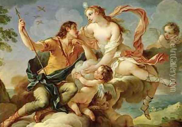 Venus and Adonis Oil Painting - Charles Joseph Natoire