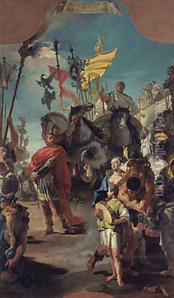 The Triumph of Marius 1729 Oil Painting - Giovanni Battista Tiepolo