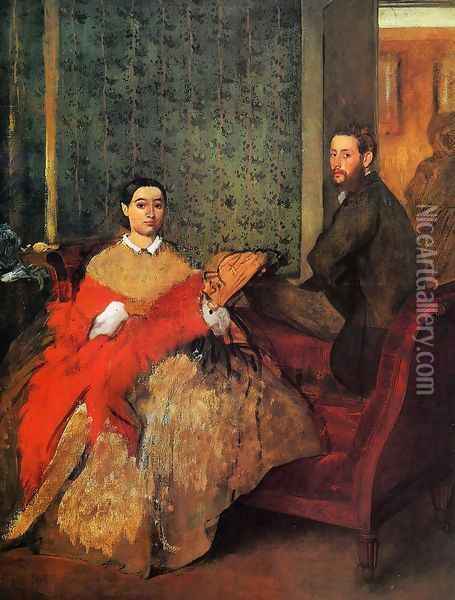 Edmondo and Therese Morbilli Oil Painting - Edgar Degas