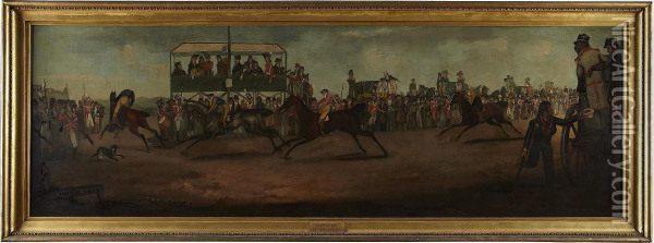 Last Of The Leith Races Oil Painting - James Howe