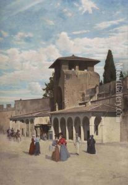 Antica Porta San Gallo Oil Painting - Odoardo Borrani