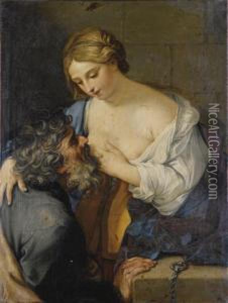 Carita Romana Oil Painting - Giovanni Andrea Sirani
