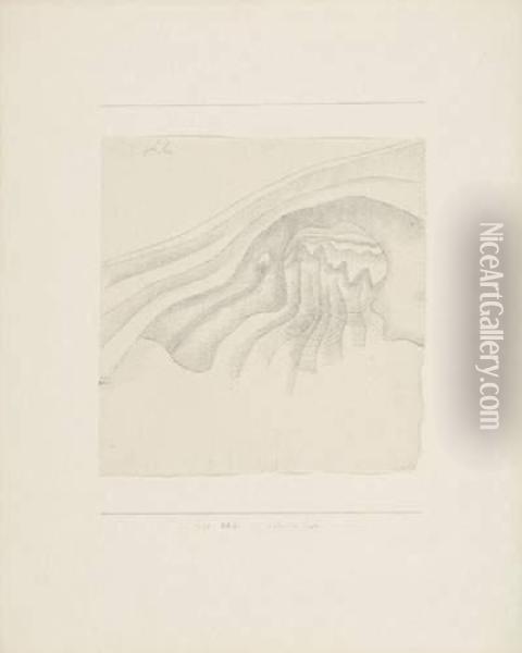 Unter Der Erde, Under The Earth, 1929, (3 H 2) Oil Painting - Paul Klee