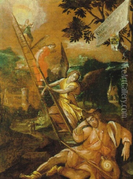 Jacobs Traum Von Der Himmelsleiter Oil Painting -  Pozzoserrato