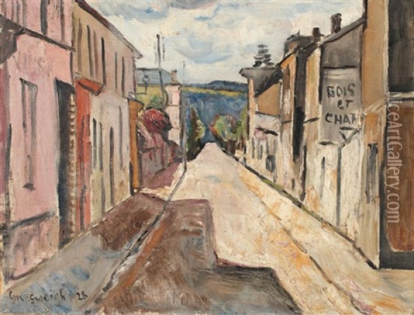 Rue De Village Oil Painting - Nathan Grunsweigh
