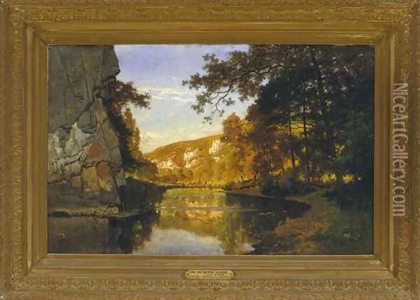 On the river Lesse Oil Painting - Joseph Quineaux