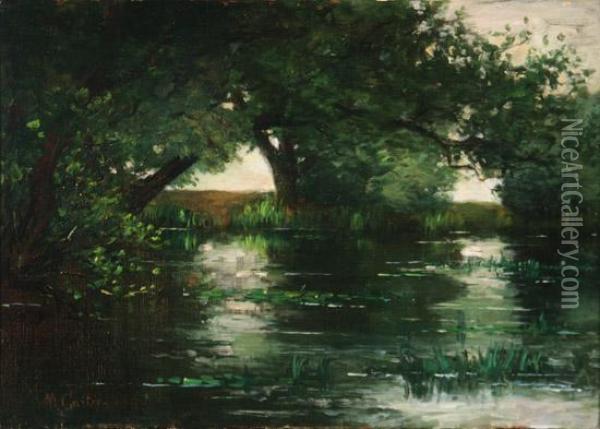 At The Pond Oil Painting - Alice Marian Curtis
