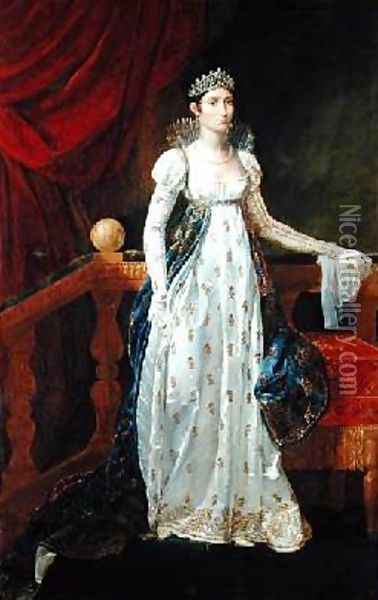 Elisa Bonaparte 1777-1820 Princess Bacciochi Oil Painting - Guillaume Guillon Lethiere