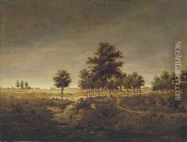 The Forest at Fontainebleau Oil Painting - Theodore Rousseau