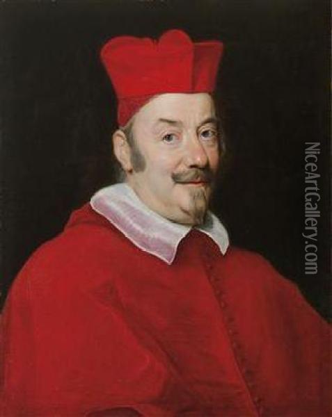 Portrait Of Cardinal Pietro Ottoboni Oil Painting - Giovanni Battista (Baciccio) Gaulli