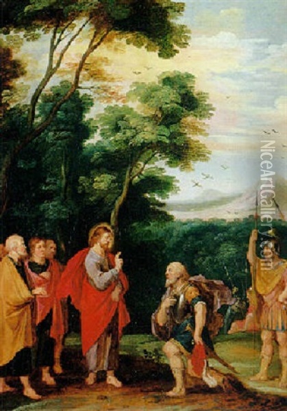 Christ And The Captain Of Kapharnaum Oil Painting - Hans Jordaens III