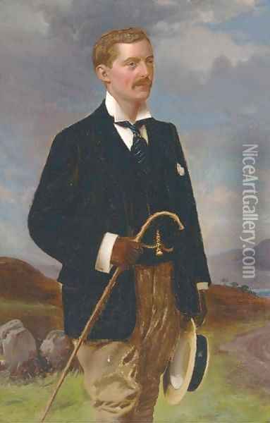 Portrait of a gentleman Oil Painting - George Phoenix