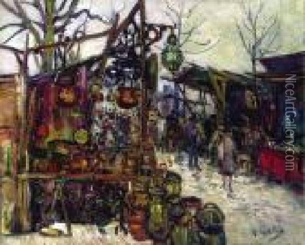 Foire A La Ferraille Oil Painting - Gustave Madelain