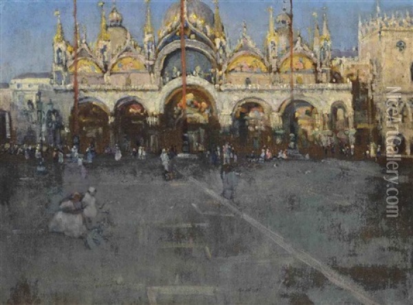 Piazza San Marco, Venice Oil Painting - Mary Mccrossan