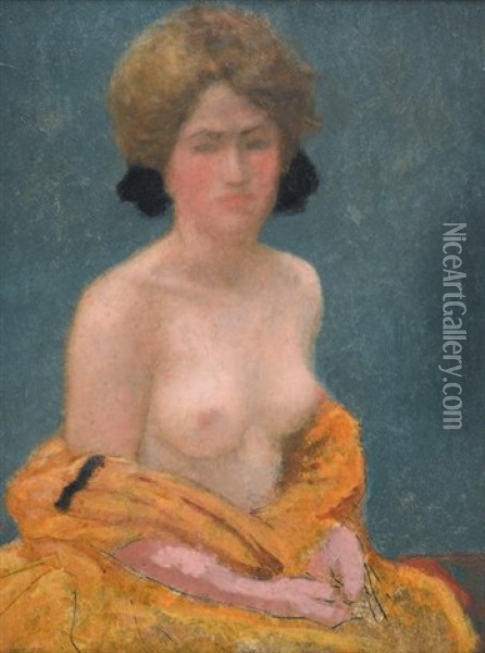 Le Peignoir Jaune Oil Painting - Armand Rassenfosse