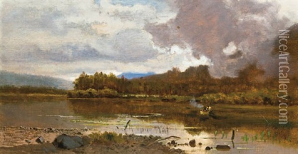 Seenlandschaft Oil Painting - Eugen Jettel