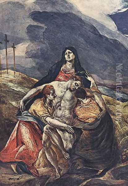 The Pietà (The Lamentation of Christ) Oil Painting - El Greco (Domenikos Theotokopoulos)