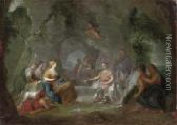 Theseus And Ariadne Oil Painting - Nicolas Vleughels