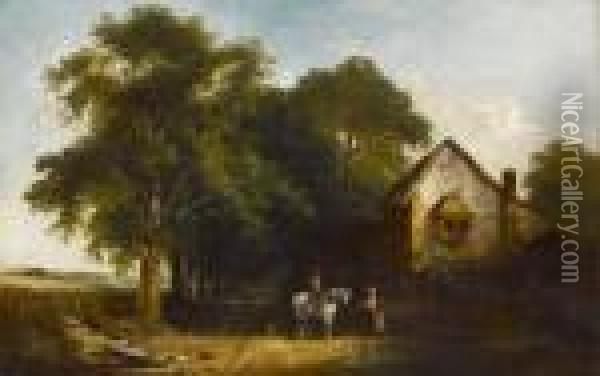 Rast Bei Einem Wirtshaus Oil Painting - William Joseph Shayer