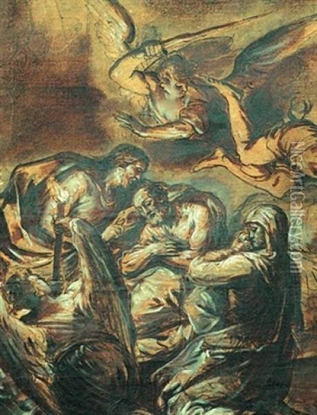 La Mort De Saint Joseph Oil Painting - Vicenzo Pisanelli
